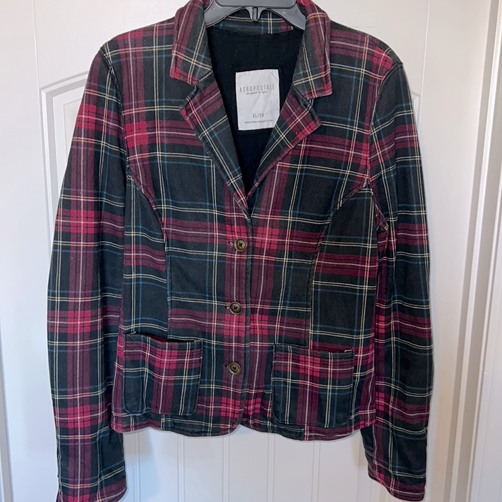 Aeropostale plaid blazer